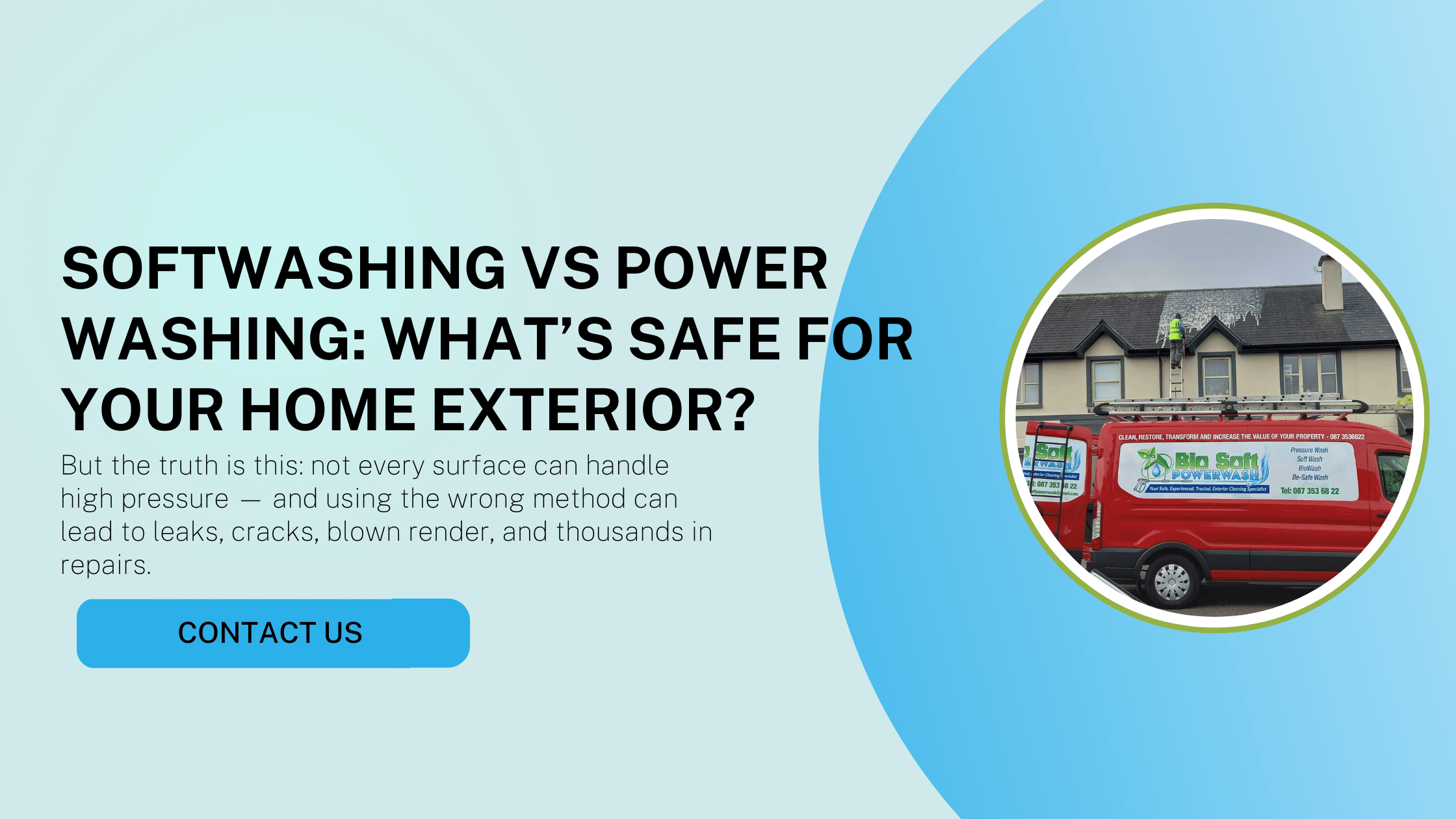 Soft washing v power washing