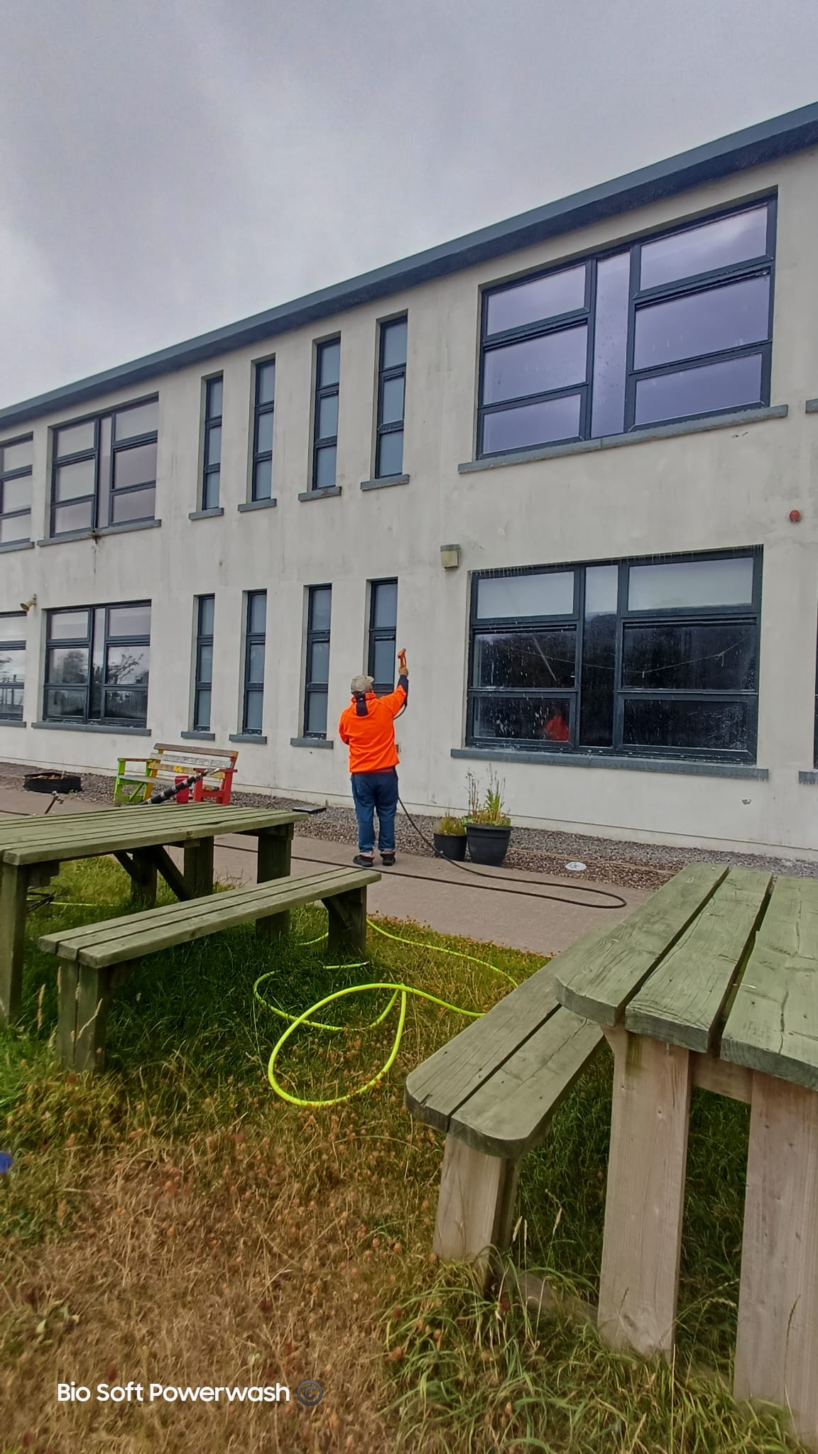 cleaning the school