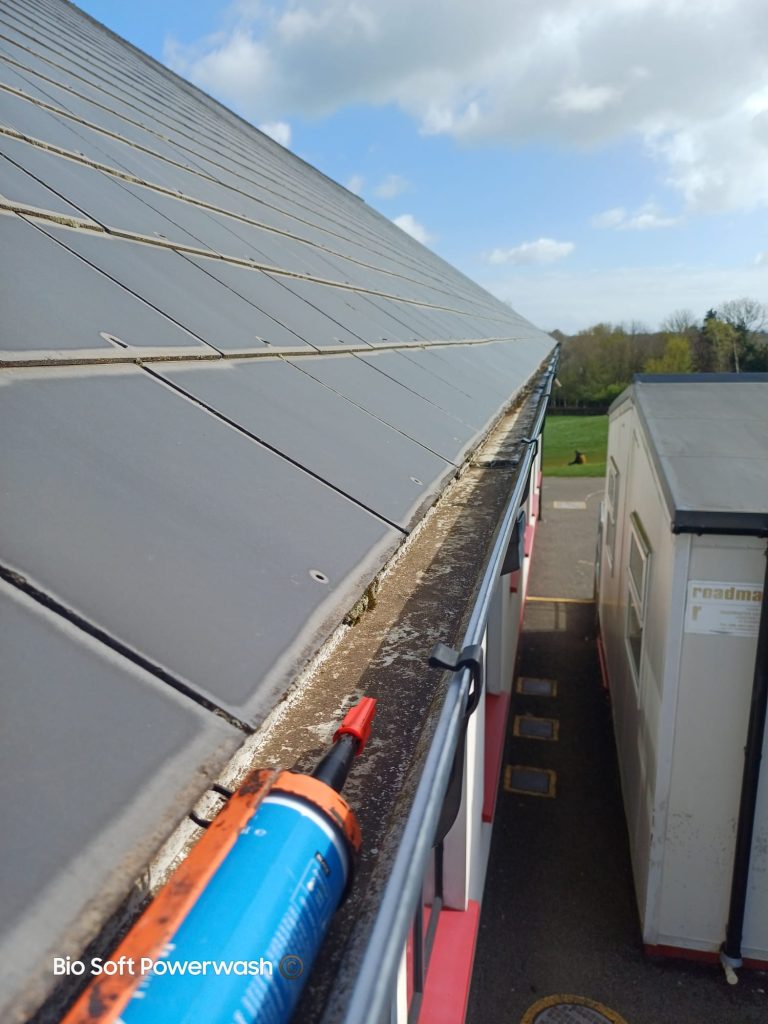 repairing leak on gutters