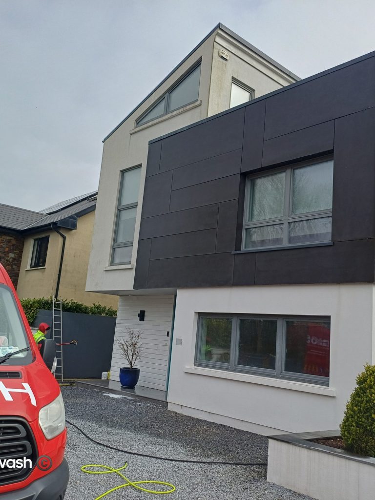 The same cladding and render after a Biosoft Powerwash softwash